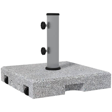 Parasol stand in granite with wheels, 38.5 kg, fits Ø 32-48 mm