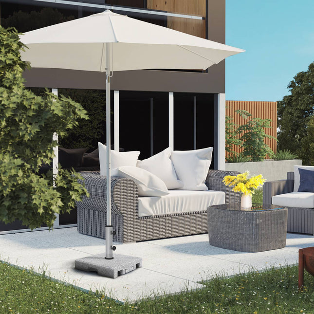 Parasol stand in granite with wheels, 38.5 kg, fits Ø 32-48 mm