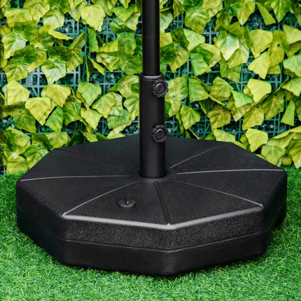 Parasol base 40 kg for 38/48 mm poles, water/sand fillable