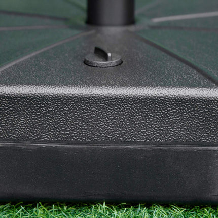 Parasol base 40 kg for 38/48 mm poles, water/sand fillable