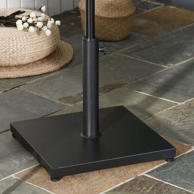 Parasol stand in black metal - Fits Ø35/38/48 mm umbrellas