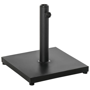Black Metal & Cement Umbrella Base, 13 Kg, Fits Ø35-48 Mm