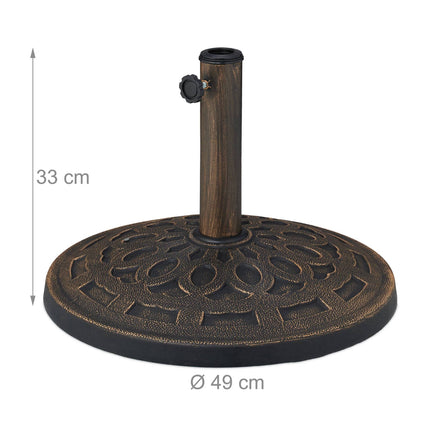 Parasol Umbrella Base with 3 Adapters for Stability