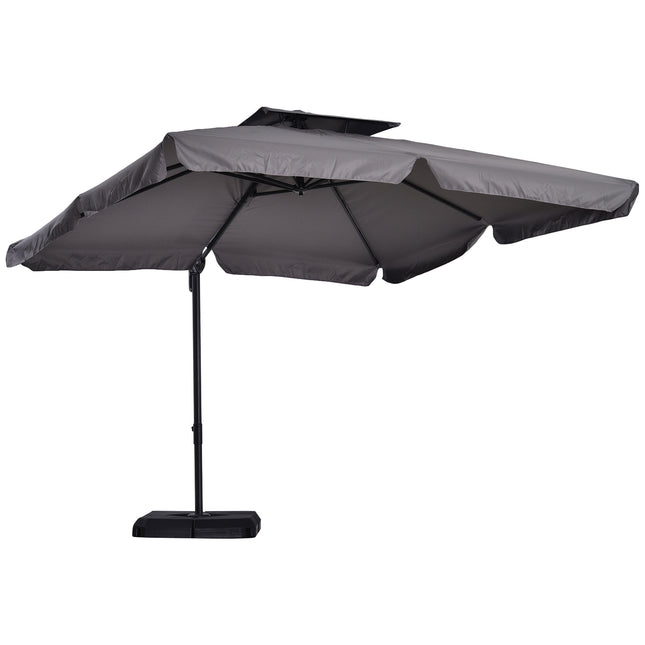 Cantilever Parasol, UV50+ with Stand & Cover, 270x270 cm