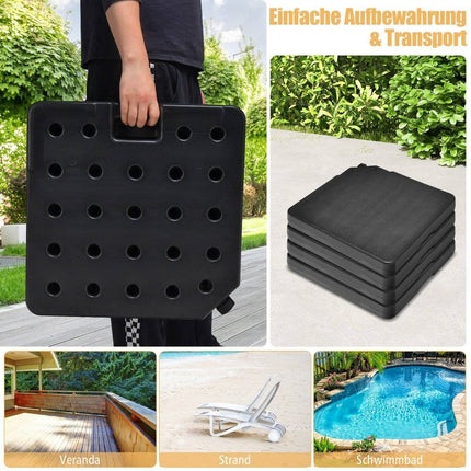 Parasol base 52 liters / 78 kg Fillable with water or sand Parasol base