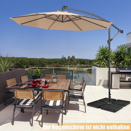 Parasol base 52 liters / 78 kg Fillable with water or sand Parasol base