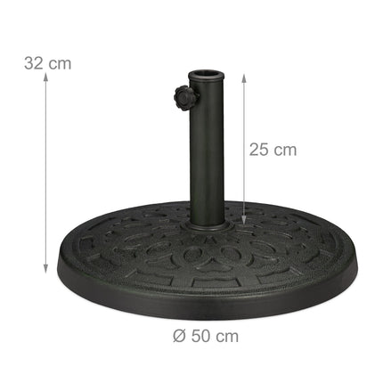 Parasol stand in cast iron look