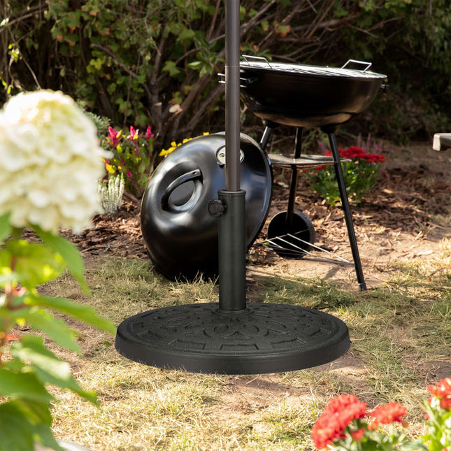 Parasol stand in cast iron look