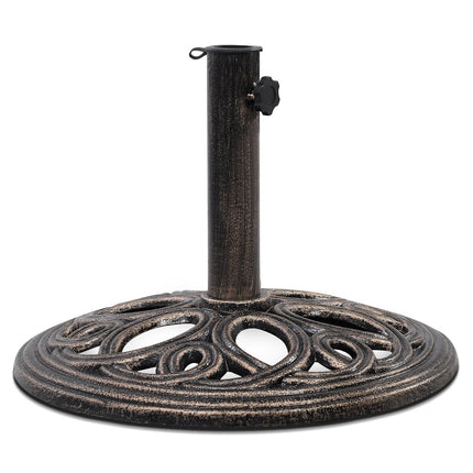 Parasol stand, stable umbrella stand made of robust cast iron for 38 mm to 48 mm poles