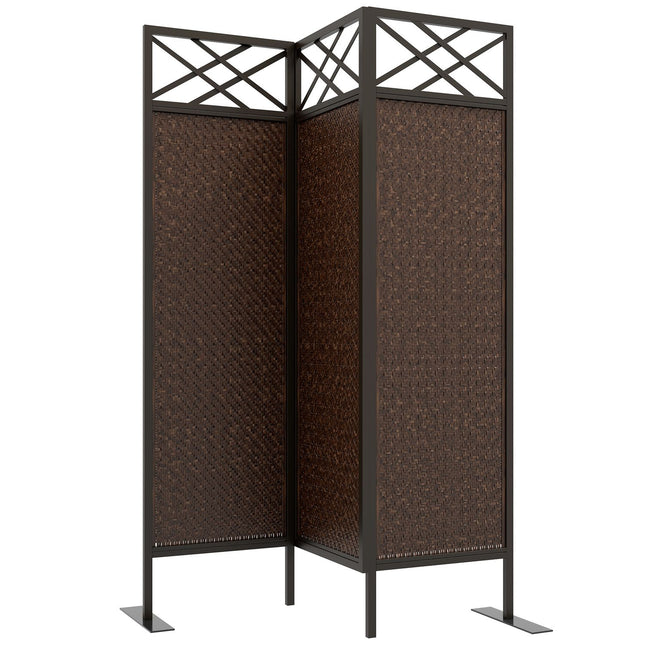 Garden room divider, Rattan look, UV resistant, 148x181 Cm