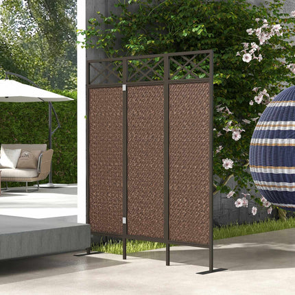 Garden room divider, Rattan look, UV resistant, 148x181 Cm