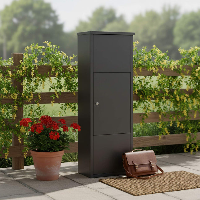Parcel Box with Lockable Compartment and 4 Keys