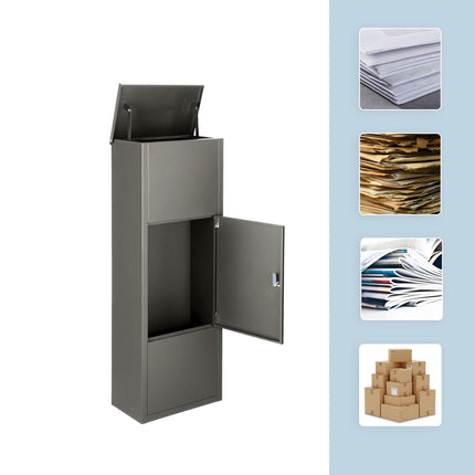 Parcel Box with Lockable Compartment and 4 Keys