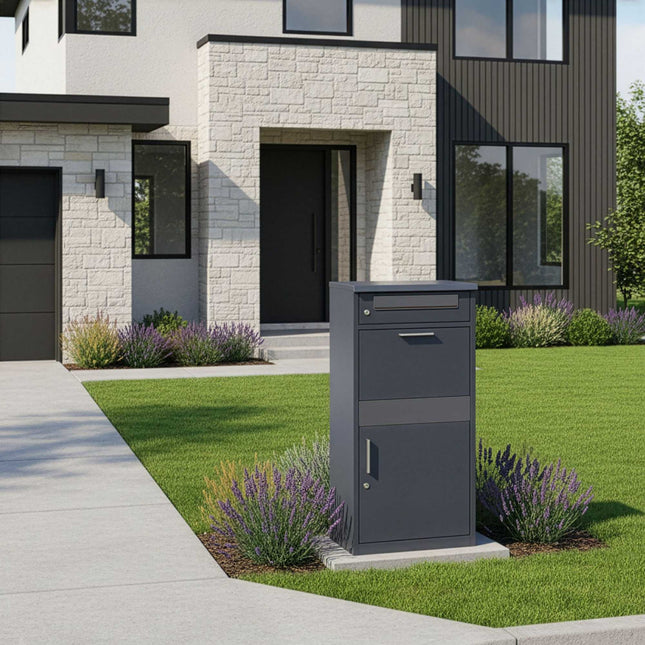 Parcel Letterbox with Secure Lockable Compartments