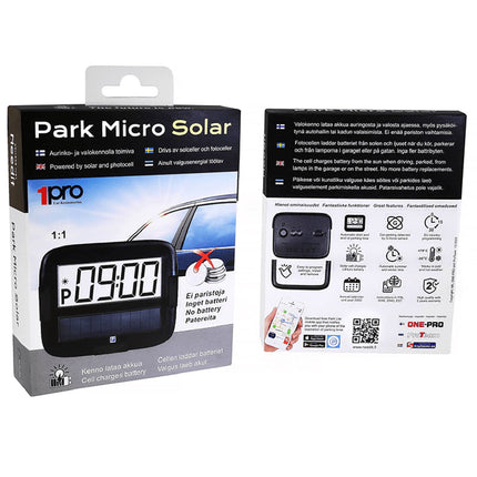 ParkMicro Solar Automatic Electronic Parking Disc, Solar Charging, Motion Sensor