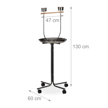 Parrot perch with stand