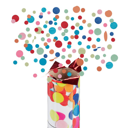 Party Poppers, 12 Pack, 40 cm, Colorful Confetti