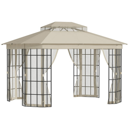 Outdoor marquee, Double roof - 3.65x3m, Mosquito net