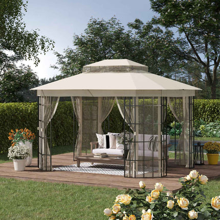 Outdoor marquee, Double roof - 3.65x3m, Mosquito net