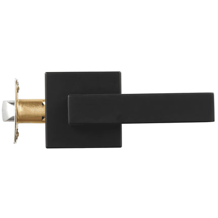 Passage Door Lever Handle, 5-Pack, Matte Black, Reversible