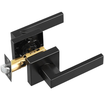 Passage Door Lever Handle Set, Matte Black, 6-Pack