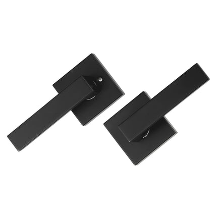 Passage Door Lever Handle Set, Matte Black, 6-Pack