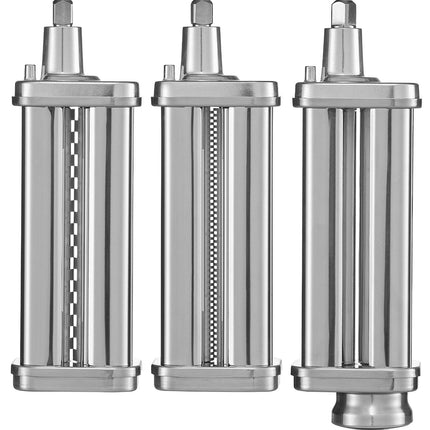 Pasta Roller Cutter Set for Stand Mixer, 3-Piece Stainless Steel