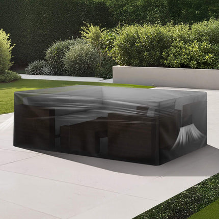 Patio Furniture Cover 420D Waterproof, 239x239x71 cm, Black
