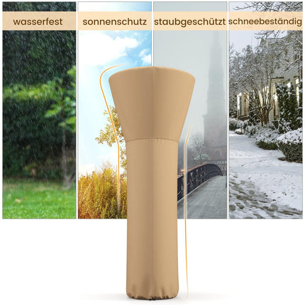 Patio Heater Cover, Weatherproof Oxford Fabric, Beige
