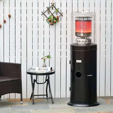 Patio heater, stainless steel, portable with safety switch