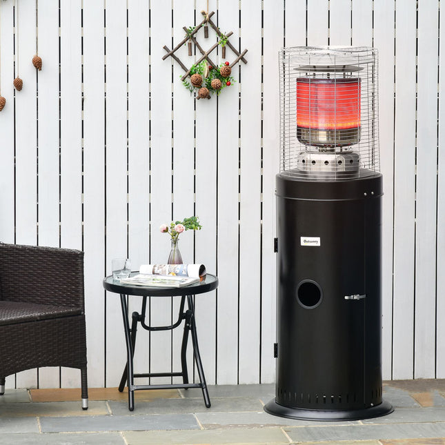 Patio heater, stainless steel, portable with safety switch
