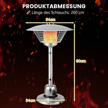Patio Tabletop Heater, 3200W, Stainless Steel, Safe
