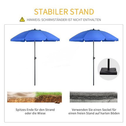 Patio umbrella, Ø180cm, UV protection, adjustable tilt