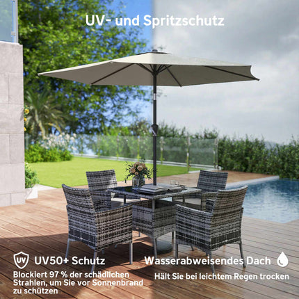 Patio Umbrella, 270 cm, UPF 50+ UV Protection