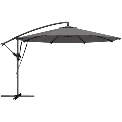 Patio Umbrella, 2.95m Diameter, Dark Grey, with Cover