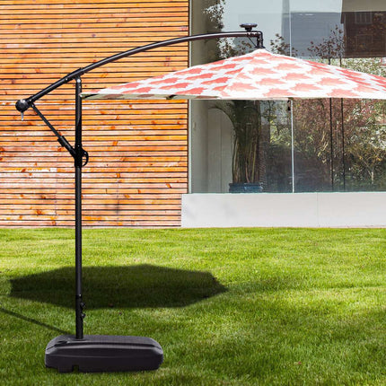 Patio Umbrella Base, 60L Water-Sand Fill, Wheeled