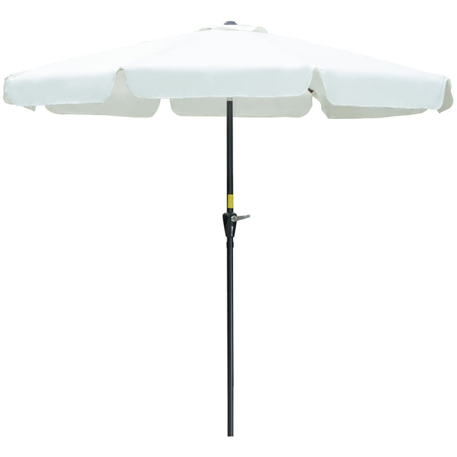 Patio umbrella, 2.66M, UV 50+ protection, 8 ribs, beige
