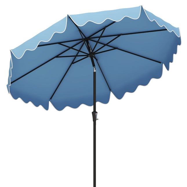 Patio Umbrella with Crank, Tilt & Vent, 280cm, Blue