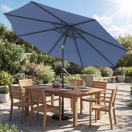 Patio Umbrella with Sandbag Weights, Dual Tilt, UV Protection