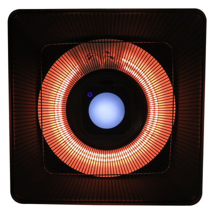 Patio ceiling heater with remote control & LED, 2000W, compact size