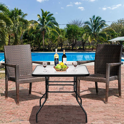 Patio table Rectangular coffee table with table top Bistro table Garden table Glass table Black