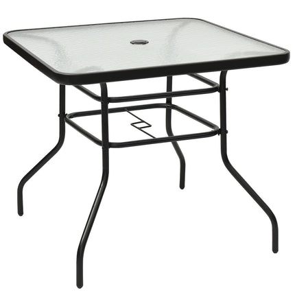 Patio table Rectangular coffee table with table top Bistro table Garden table Glass table Black