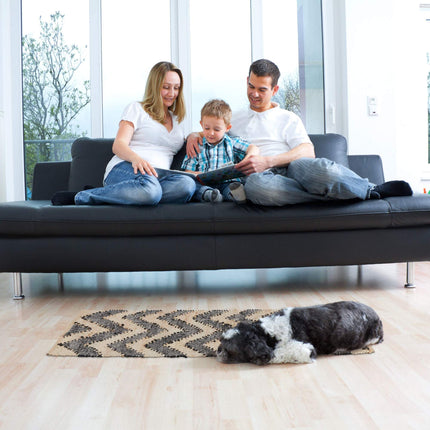 Patterned jute rug 70 x 140 cm