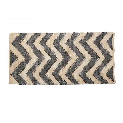 Patterned jute rug 70 x 140 cm