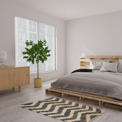 Patterned jute rug 70 x 140 cm