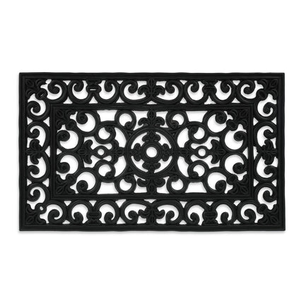 Patterned, rubber door mat