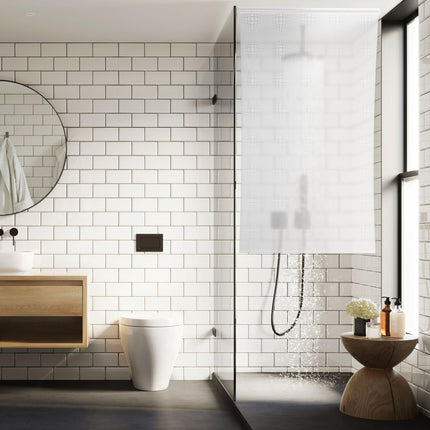 Patterned shower curtain