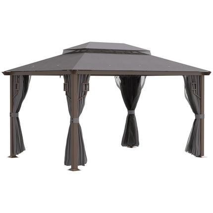 Outdoor garden pavilion tent, 4x3m, metal frame, mosquito net