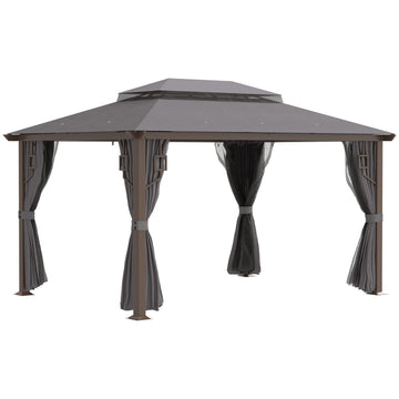 Outdoor garden pavilion tent, 4x3m, metal frame, mosquito net