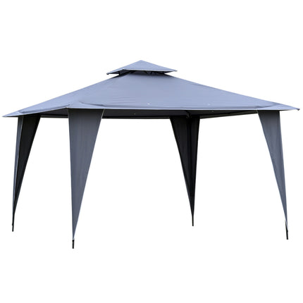 Gray metal Pavilion Party tent 3.45x3.45x2.68M Polyester